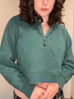 lululemon athletica Cropped Half-Zip Pullover - Jade Green